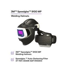 3M Adflo Powered Air Purifying Respirator HE System with 3M Speedglas Welding Helmet 9100MP and 9100XXi ADF, 37-1101-30iSW